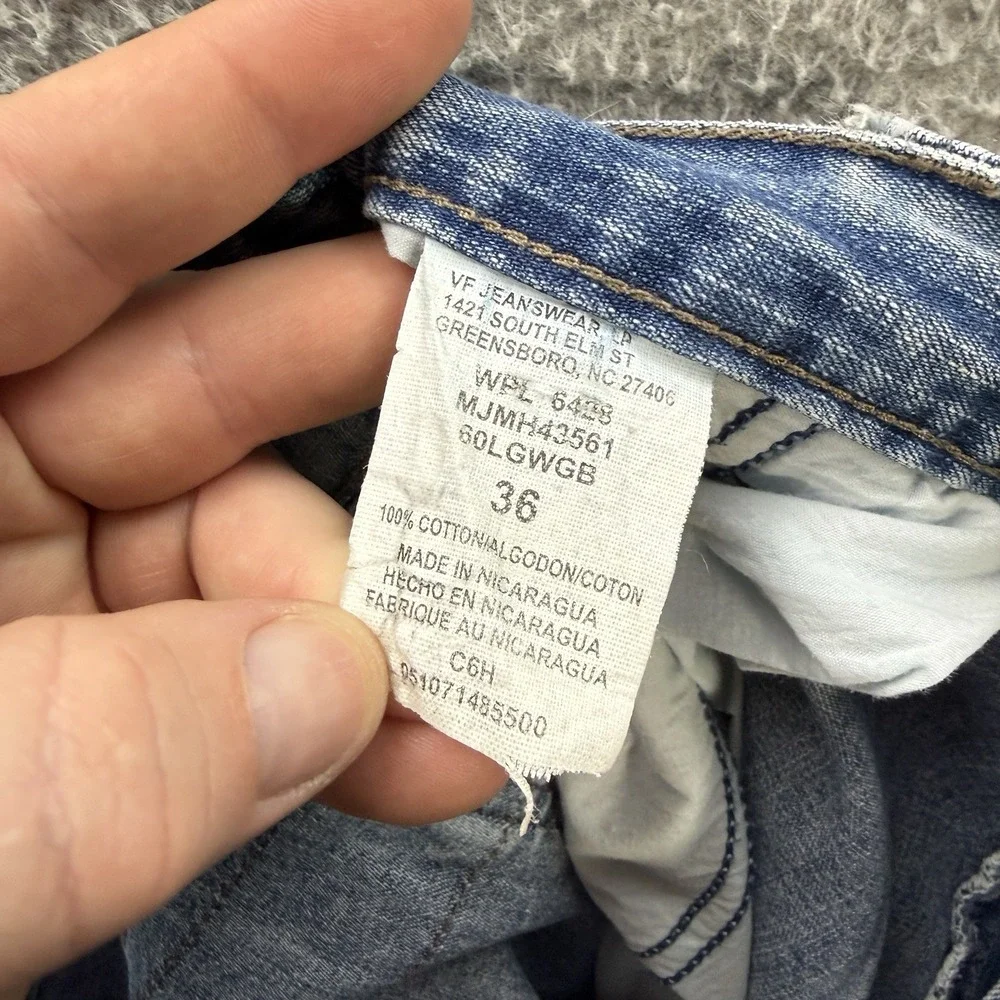 Vintage Wrangler‎ Shorts Mens 36 Blue Denim Cargo Jorts Workwear Grunge Y2K